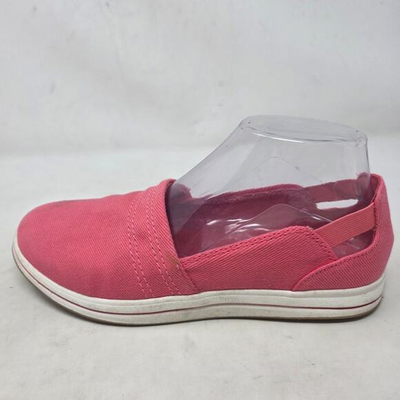 Clarks Coral Canvas Slip-On Shoes Womens Comfort Cushioned Size 8 - Picture 2 of 8